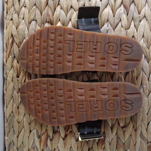 Sorel Roaming buckle slide comfort platform leather sandals 7.5 - Picture 8 of 11